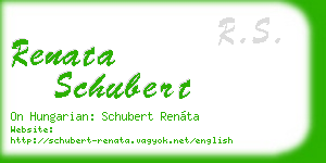renata schubert business card